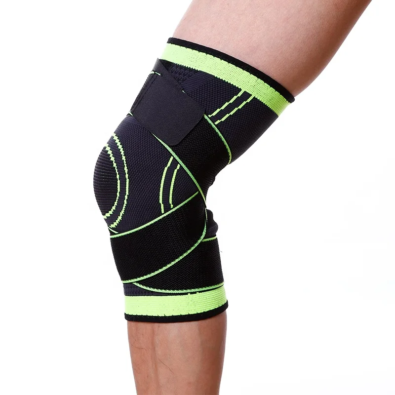 
Knitted Knee Compression Support Sleeve with Silicone Patella Ring Compression Knee Sleeve Brace wholesale 
