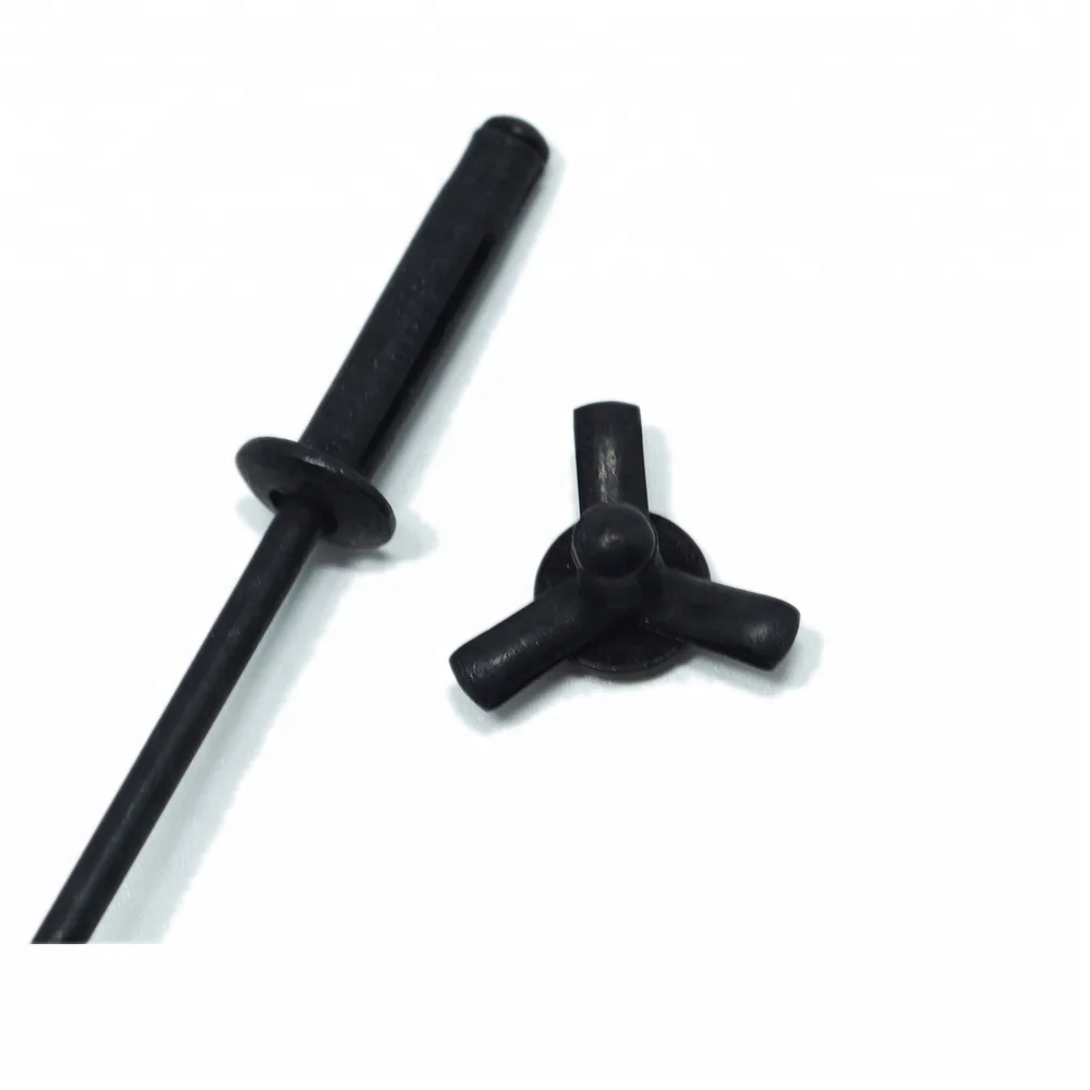Jiozermi 60 rivetti tri-Fold in alluminio, 3/16 x 5/8 rivetti a tripla presa, rivetti ciechi assortiti, rivetti pop, nero