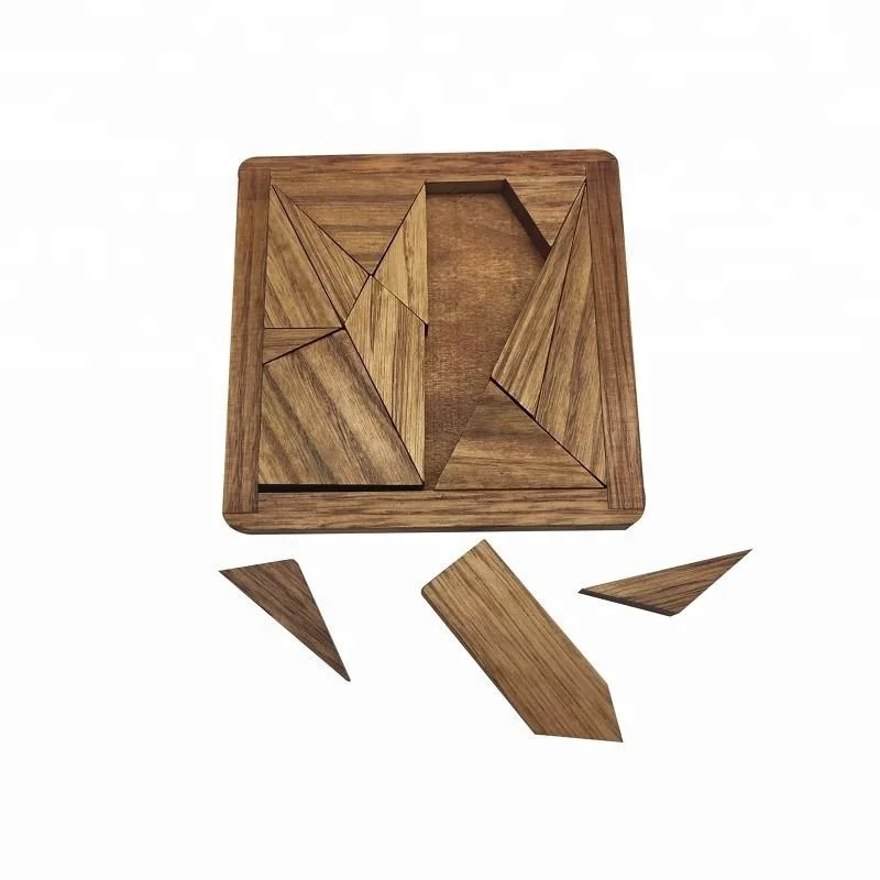 Tangram Puzzle Aus Holz Mit 14 Teilen – Kniffliges Legespiel Für Kinder & Erwachsene