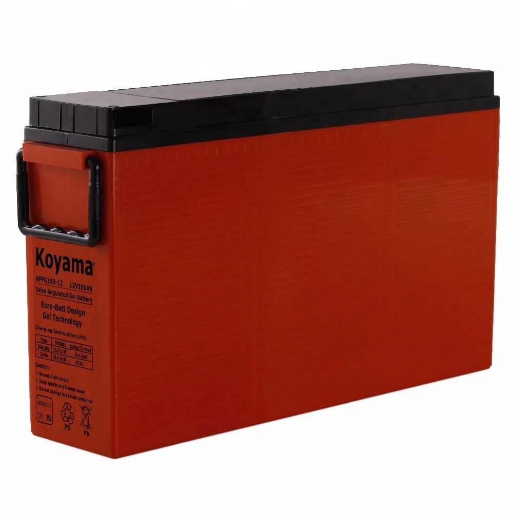 12V 190Ah Front Terminal GEL Battery for Telecommunication