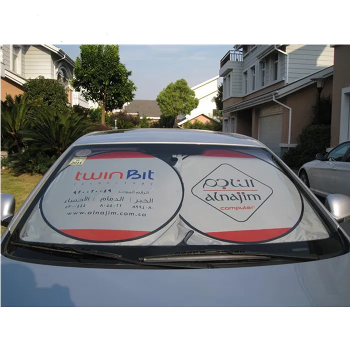 promotional logo printing nylon car sunshade - buy car sunshade
