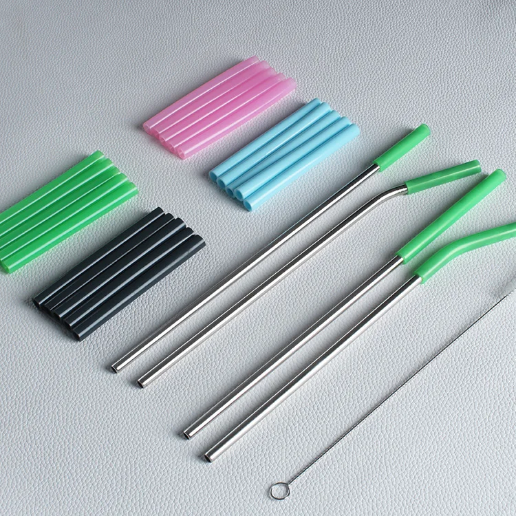 Reusable Silicone Straw Tips - Multi-color Covers For Wide Stainless Steel  Straws - Temu