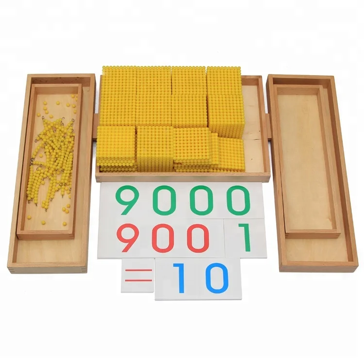 2 Set Montessori Toy Ten Beads Bar Bank Game for Kids Maths Early Learning 