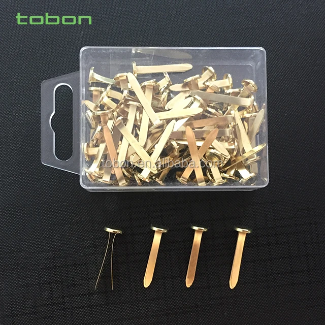 Split Pins Paper Fasteners 50mm Office Stationery Arts Crafts Brass Gold