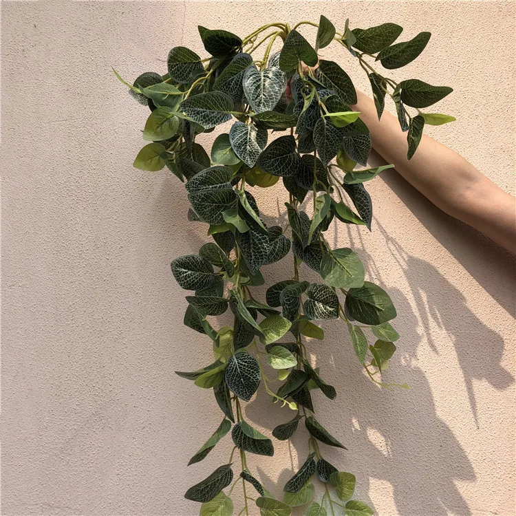 Wholesale Plastic Artificial Green Leaves Green Spring Grass Wall Hangings Plants for Decoration