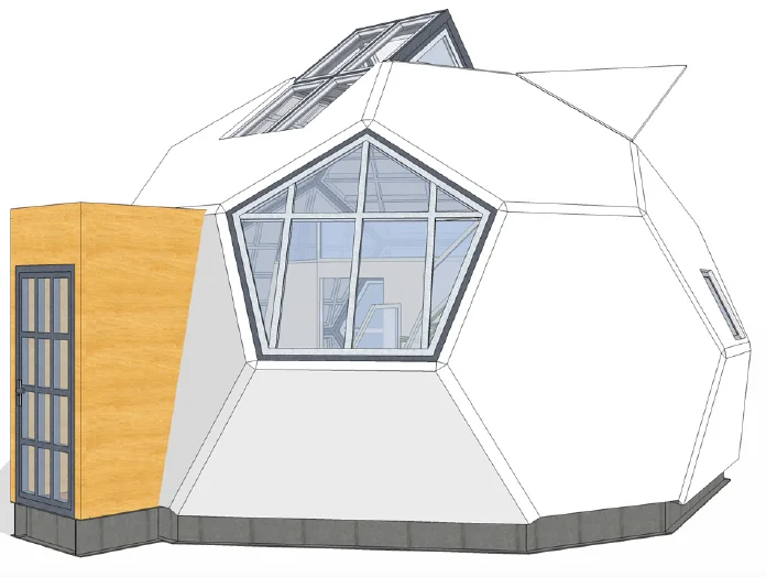 Modern Modular Mobile Light Steel Prefabricated Dome House Prefab Football House with CE Lightweight Steel Building Kit