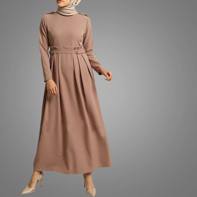 Classy Middle East Lady Party Islamic Clothing Elegant Tight Muslim Maxi Dress High Quality Dubai Abaya Simple Burqa Design