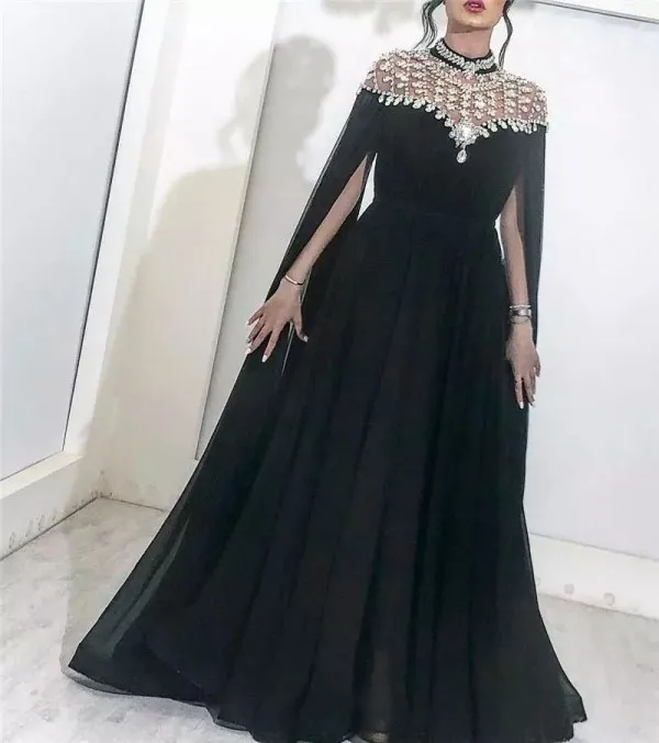 high neck gowns