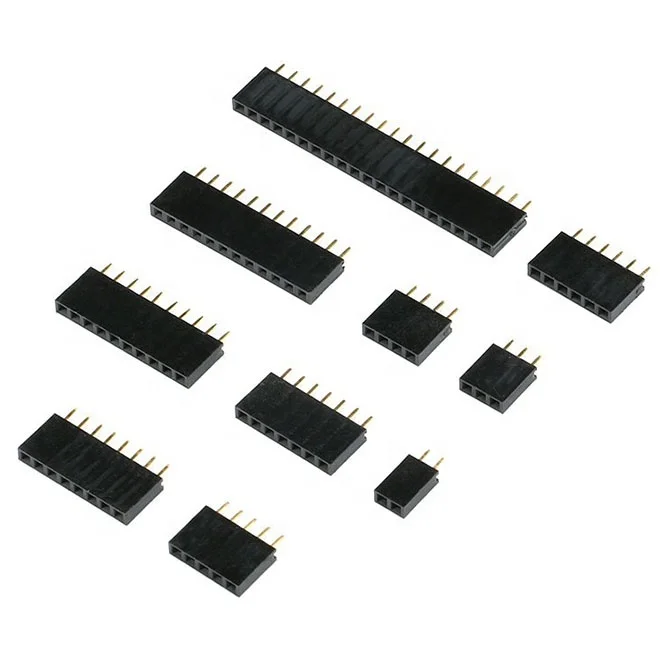 2.54mm Tek Sıra Pin Dişi Pin Header Soket 1*2 p 3 p 4 p 5 p 6 p 7