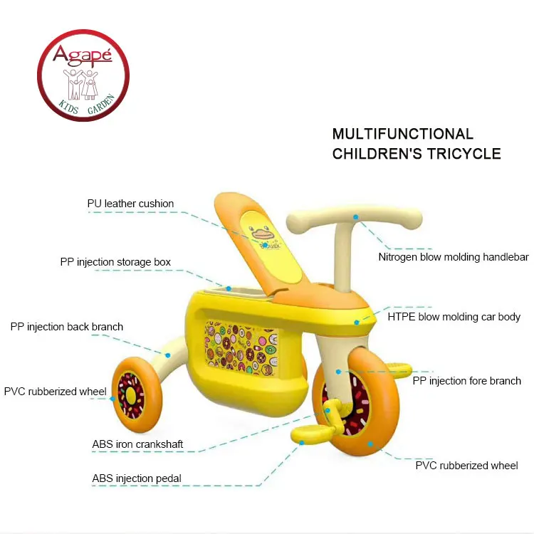 B-duck Authorized Tricycle,3 Wheel Bike 