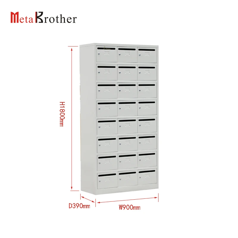 Apartment Metal Post Parcel Mail Box Delivery Electronic Locker Letter Box Outdoor Wall Mounted Lockable Steel Mailbox Wholesale