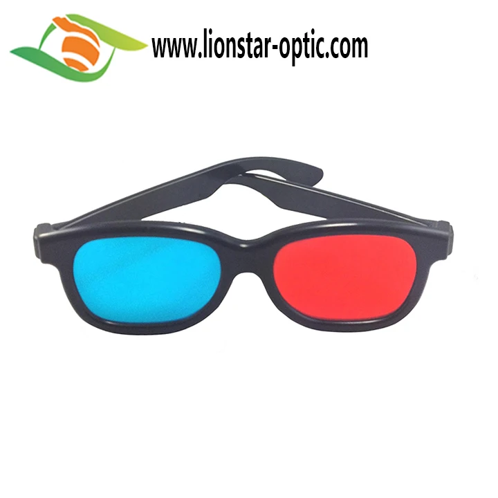 Factory Price Customize Logo Promotion Red Cyan Glasses Plastic Red ...
