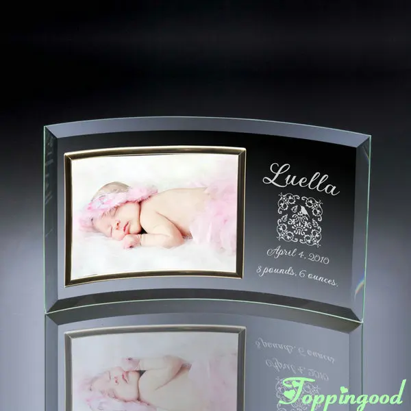 
 Оптовая продажа, изогнутая стеклянная рамка для фотографий, подарки на годовщину свадьбы  