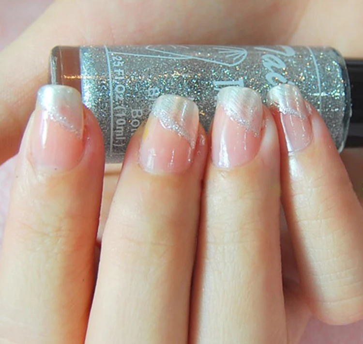 Free Shipping Art Supplies Glitter Backguy Flower Paillette Nail Polish Oil French Gradient Nail Polish Oil