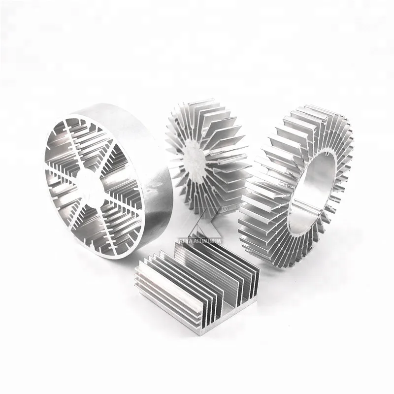 High Quality Custom Colour Aluminum Round Tube Sunflower Flexible Heat Sink Aluminium Extrusion