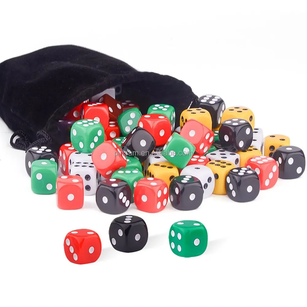 8mm Dice Round Corner Polyhedral Custom Dice Casino Game Plastic Dice