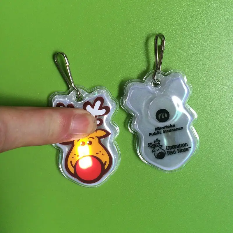 Factory Customized Shape Mini Logo Reflective Keychain Led Lighter Key ...