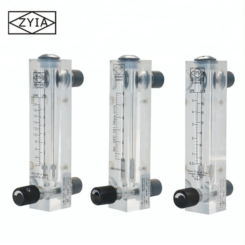 Zyia Panel Type Flowmeter Liquid Control Flow Meter With Valve