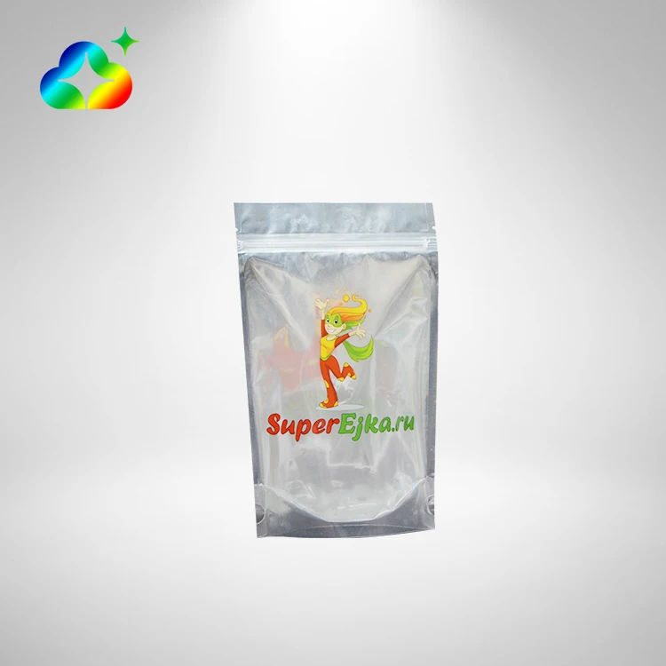 Logo Size Custom Printed Smell Proof Recyclable Packaging Bags Clear Plastic Stand up Pouches With Zipper for Food Snack Liquid