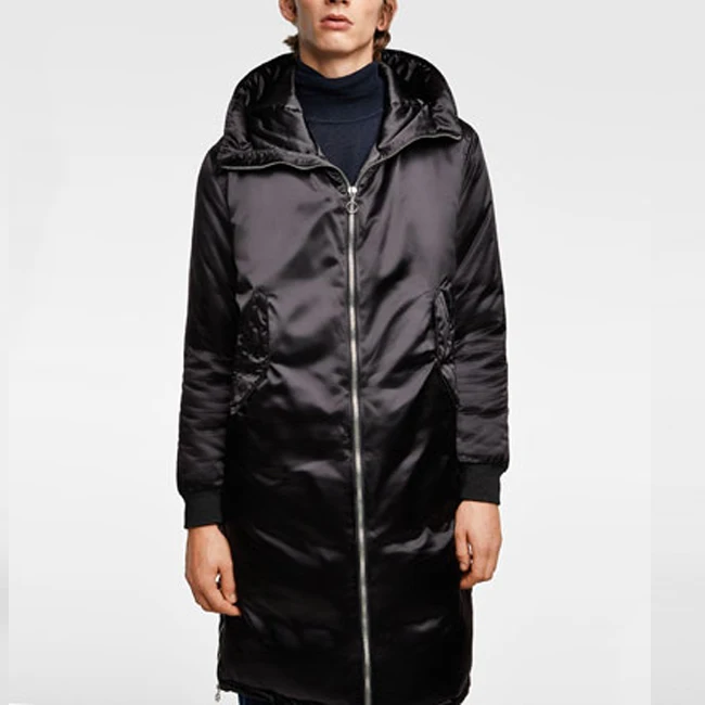 広州メンズ服高品質サイドジッパーブラックサテンウィンターマンフード付きロングコート Buy 冬の男フード付きロングコート 男フード付きコート フード付きロングコート Product On Alibaba Com