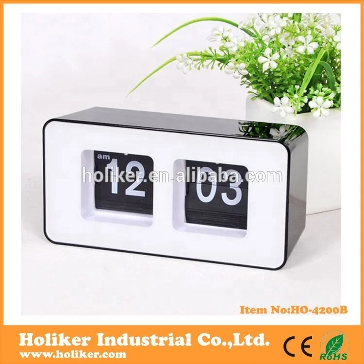 2019 Newest Flip Alarm Clocks Date and Day Flip Clock Desk Clock