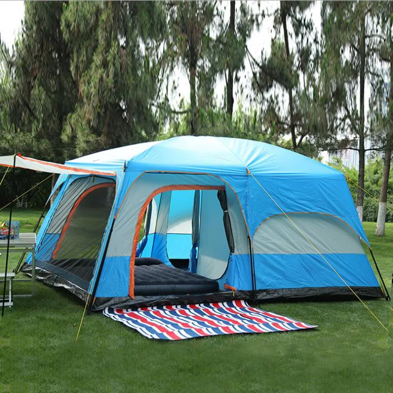 Waterproof Double Layer Outdoor 12 Person Rooms Camping Family Tent