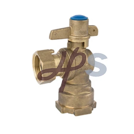 Brass Angle Type Lockable Ball Valve with Copper Handle