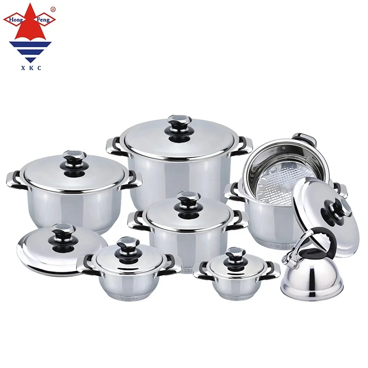 Stainless Steel Kitchen Cookware Set With Color Cooking Pot Set - Buy ...