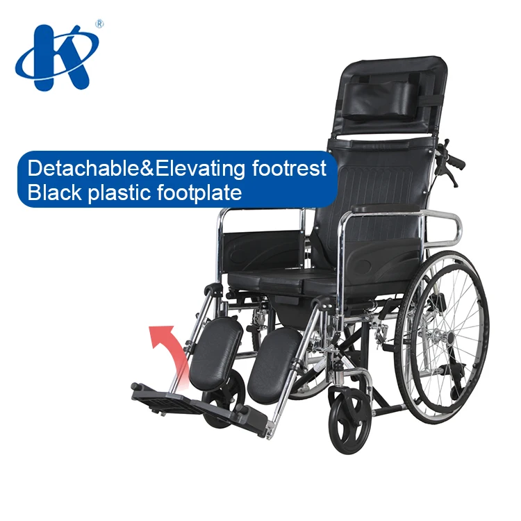 Kaiyang KY607GCJ-A Folding Commode Wheelchair with Detachable