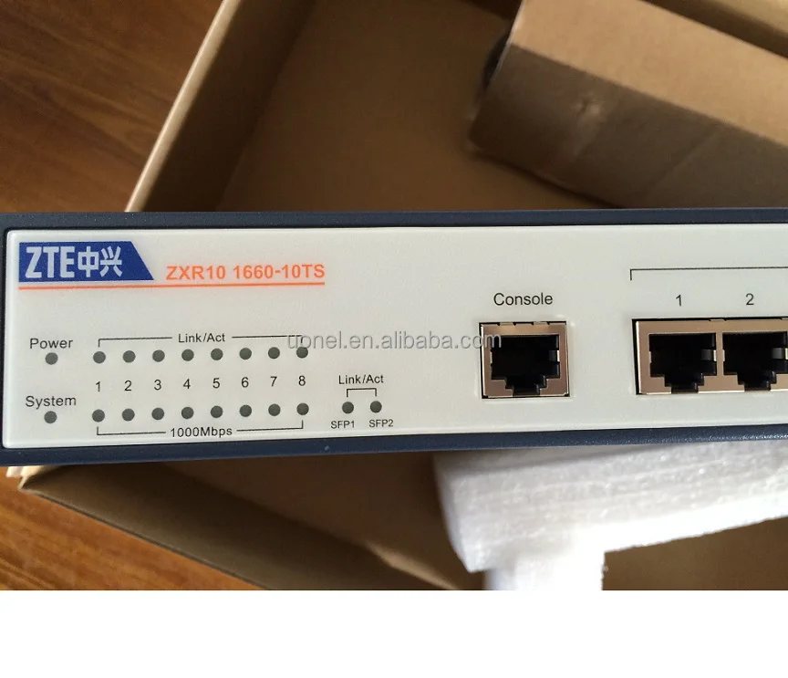 ZXR10 1660-10TS-AC Switch - 8 GE RJ45+2 GE SFP Web-managed