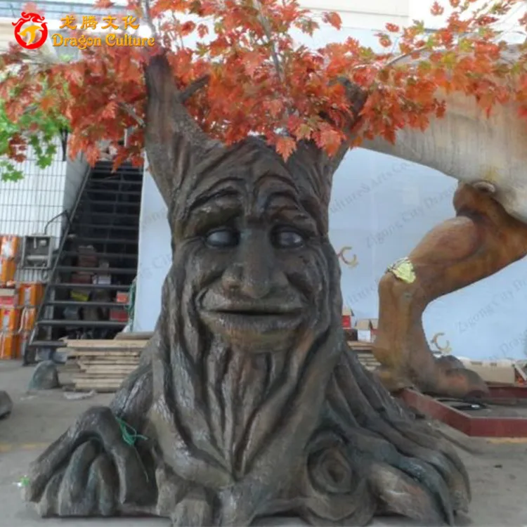 Toy Store Indoor Talking Tree with Movements and Sound Fiberglass and Resin Steel for Shopping Mall Exclusive Promotion