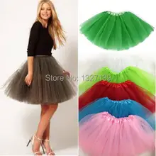 Fashion Women Girl Tulle Tutu Mini Organza 3 layere Party Skirt underskirt