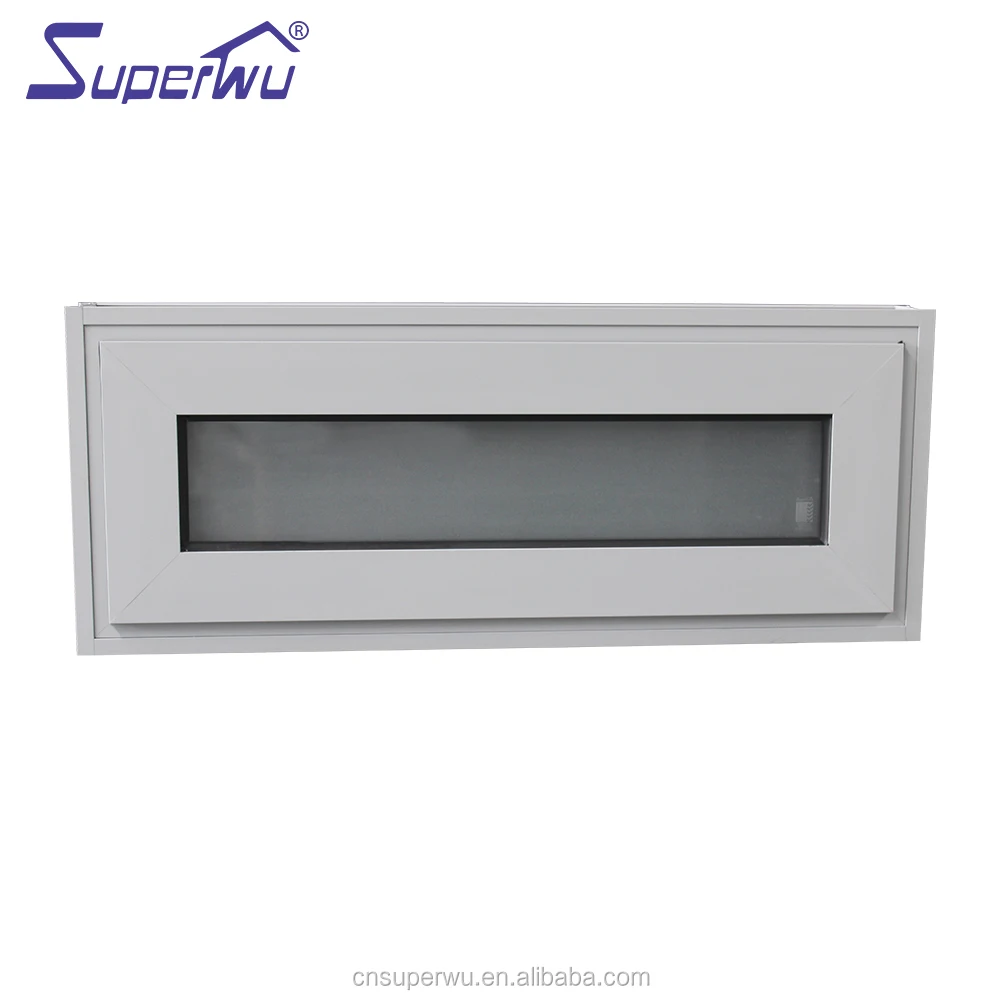 Small standard size frosted glass tempered glass windows cheap price aluminum awning window with fly mesh