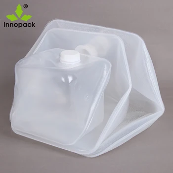 LDPE 5l Litre Clear Plastic Collapsible Jerry Can with Screw Cap