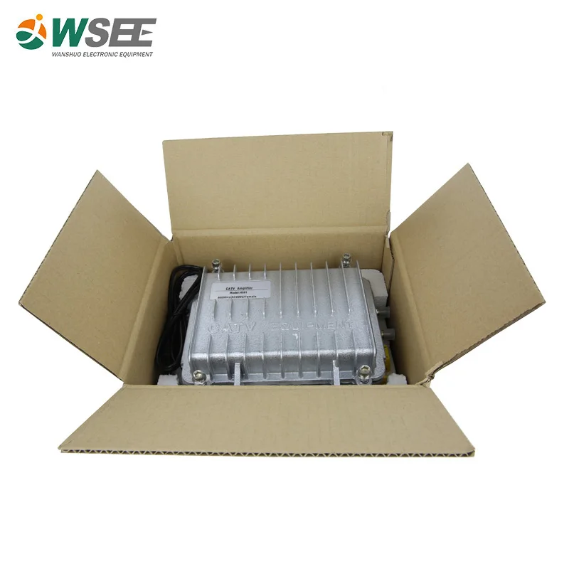 RF Amplifier Cable TV Signal Booster Line Amplifier 30dB Gain 2 Ports 750&860MHz Bandwidth RF Amplifier Cable TV Signal Booster Line Amplifier 30dB Gain 2 Ports 750&860MHz Bandwidth