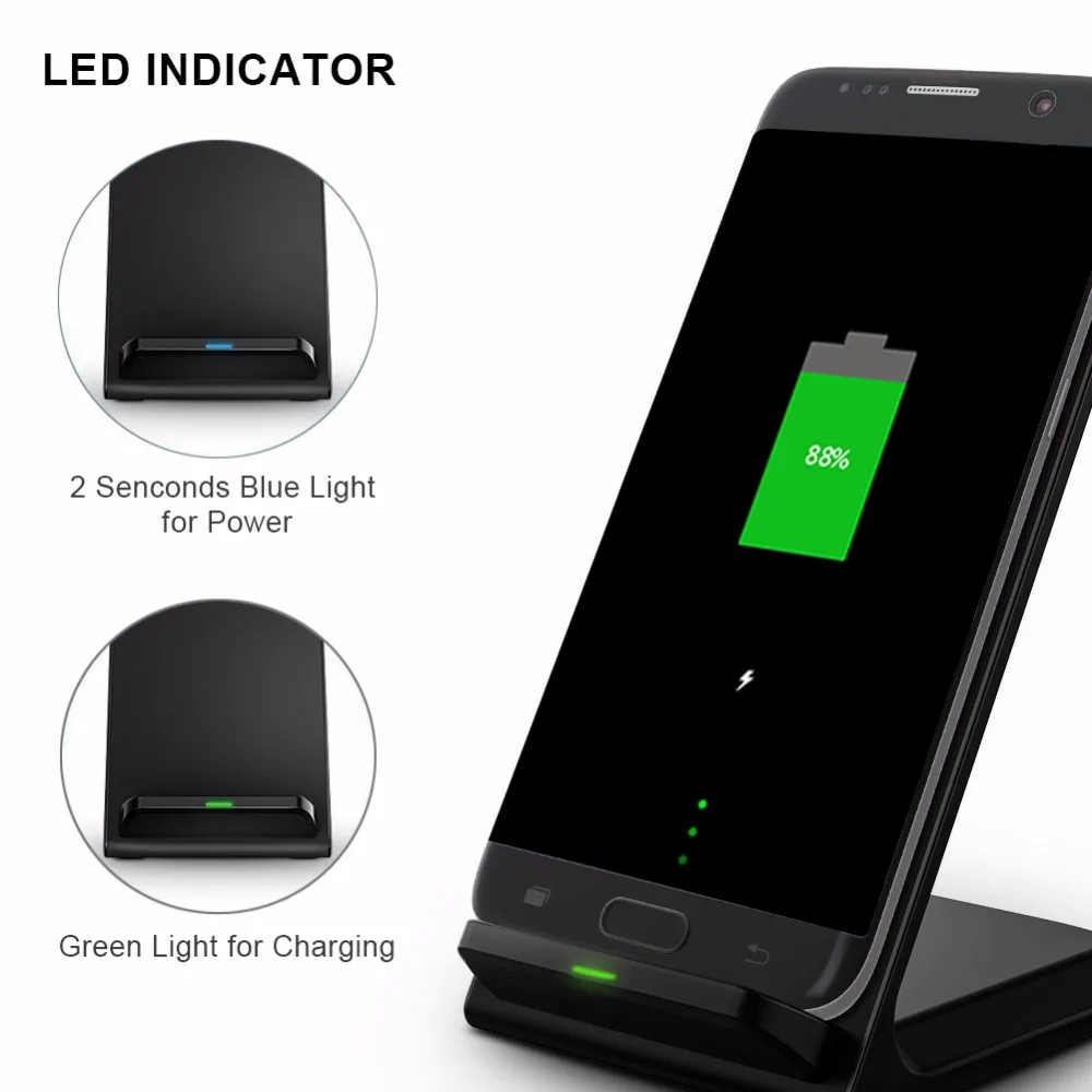 
Портативное Быстрое беспроводное зарядное устройство QI для lenover, 9 В, 5 В 