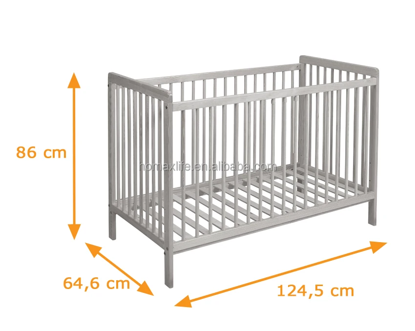 Standard CM Baby Cot Dimensions Modern Storage Bed