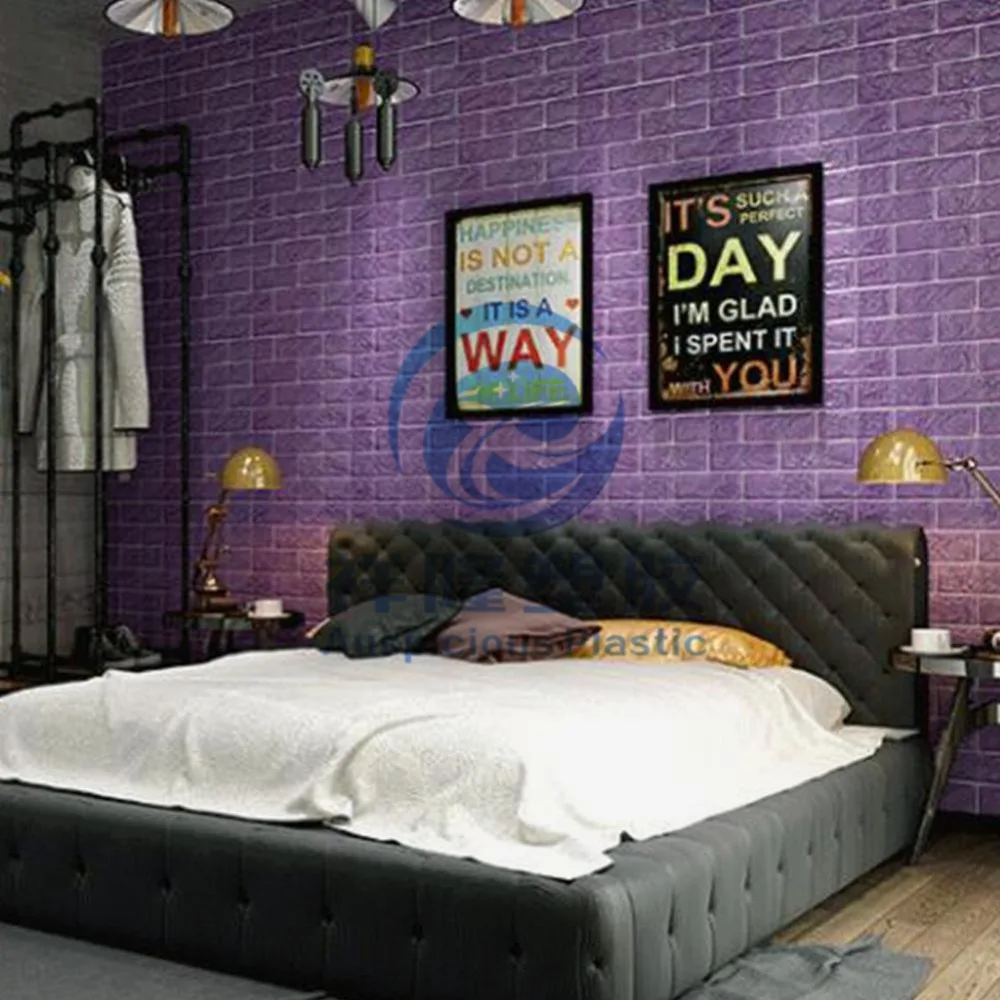 ホットモダン3dレンガパターン壁紙寝室リビングルーム壁背景紫 Buy 3d 壁紙 3d 壁紙壁の背景 紫色 3d 壁紙壁の背景 Product On Alibaba Com