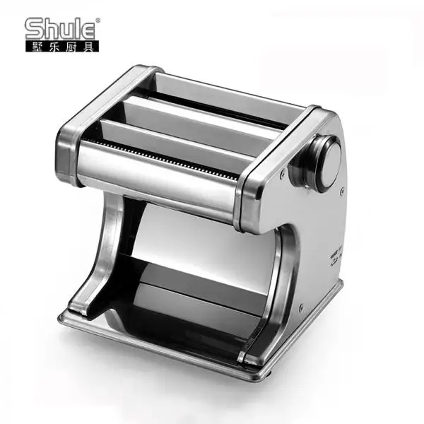 Shule Electric Pasta Maker Machine with Motor Set Stainless Steel Pasta Roller Machine Silver 