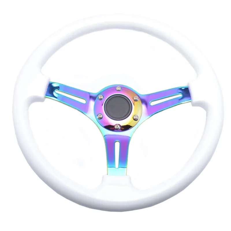 Sportovní volant SLIDE DRIFT Neo Chrome Design - kožený - Slide PP