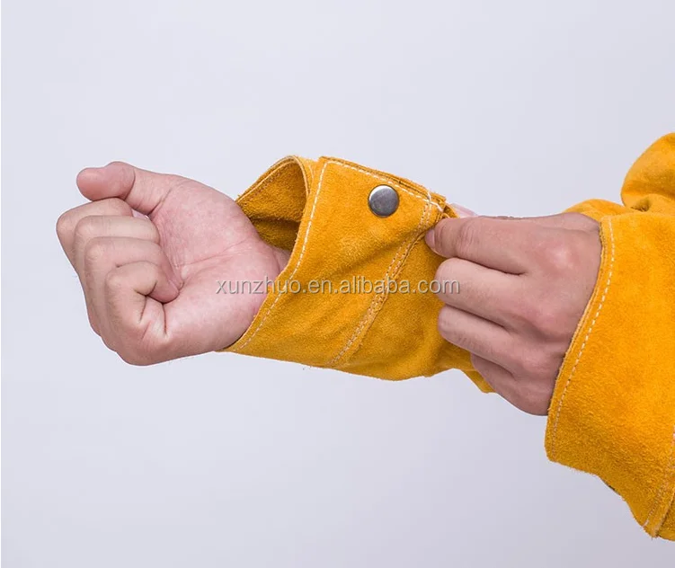 Кожаный сварочный костюм коричневого цвета для брюк и