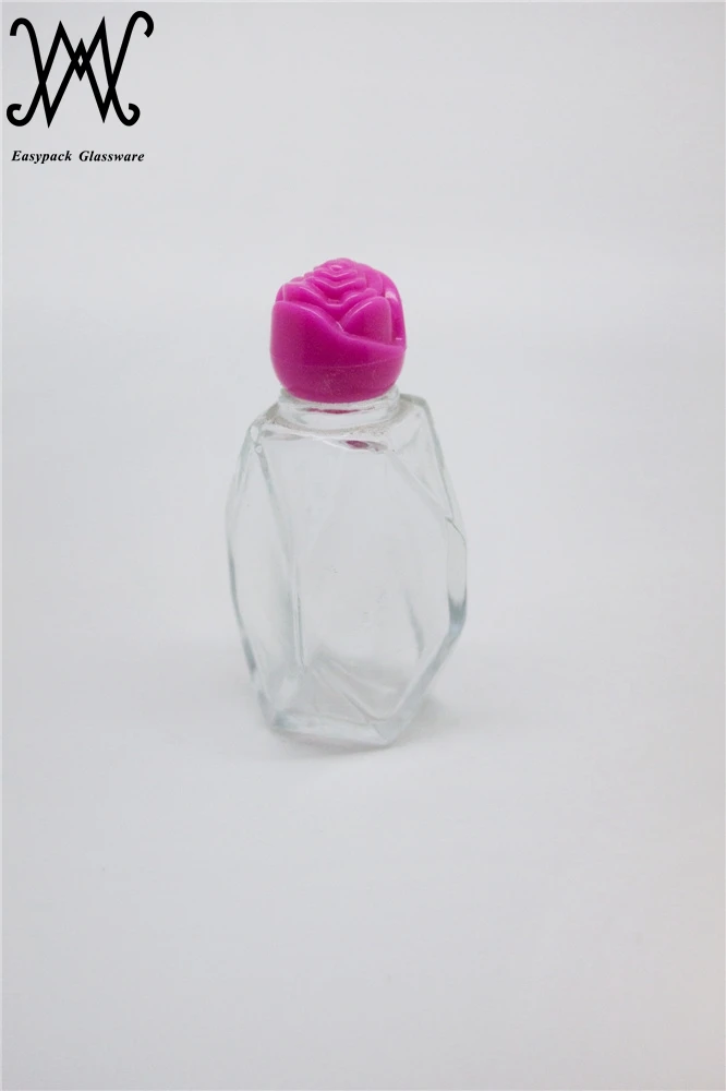 100ml Flat Oval Round Shape Light pink Glass Perfume Bottle With Mist Sprayer