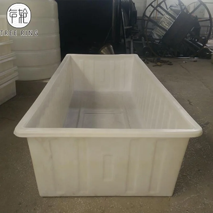 Big Size Rectangular 2200L Recirculating Aquaculture Plastic Water Supply Container for Agricultural Greenhouses