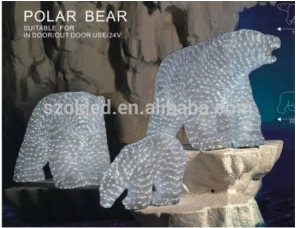 Лидер продаж! H70cm W125cm 1416 шт. светодиоды LED 3D Polar Bear светодиодный свет