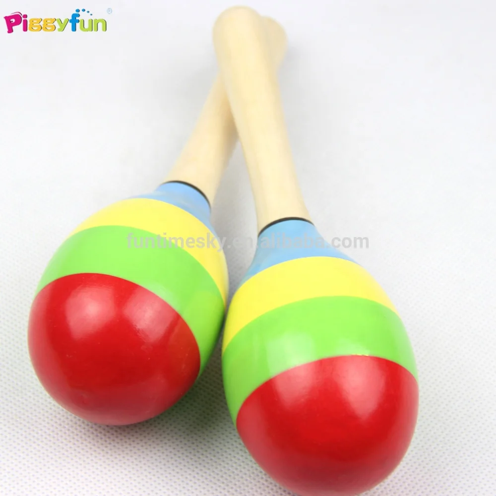  Baby Toys Wooden Rattle Cute Mini Sand Hammer Malacas Musical  Instrument Toy Kids Gift : Toys & Games