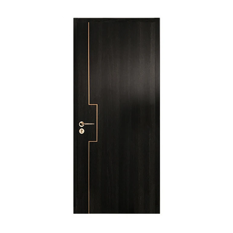 Customized Modern Entry Wooden Door Luxury White Single Design with Glass and MDF Finished Surface for Hotel Use