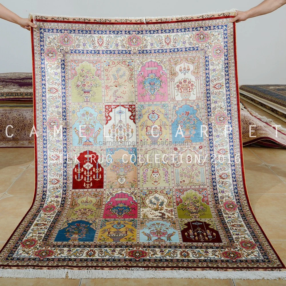 Persian Rugs And Carpets Silk Hand Knotted Islamic Wall Hanging Carpets