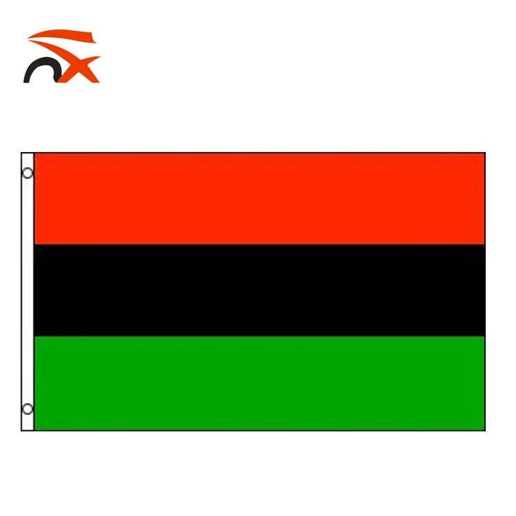 パンアフリカ国旗卸売3*5フィート赤黒緑国旗フライングエチオピア国旗 