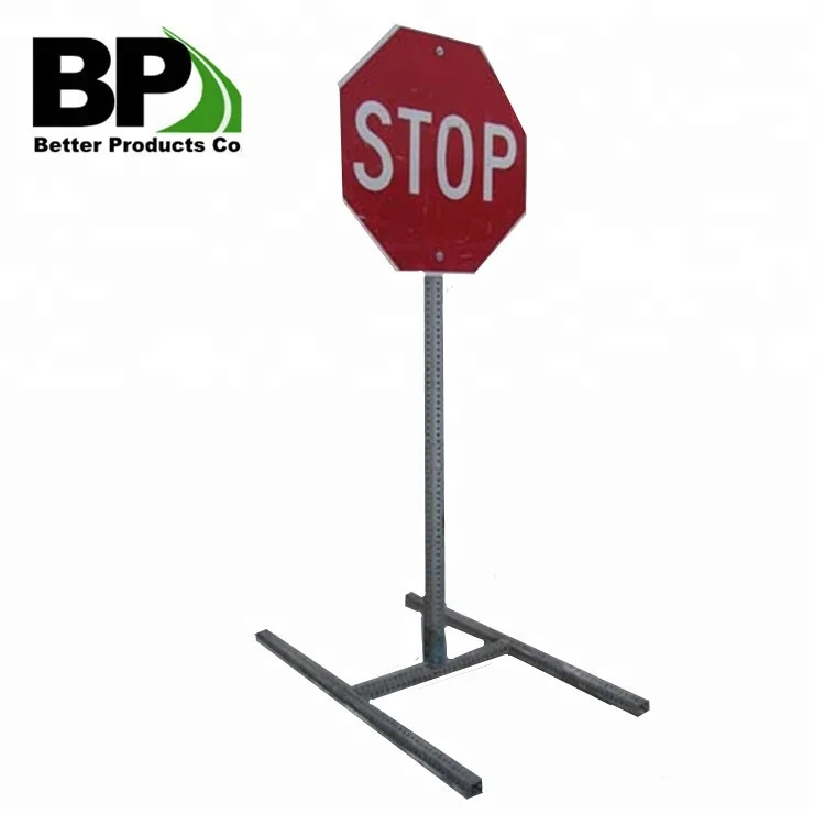 Galvanized Steel square Tubing Traffic Sign Stand