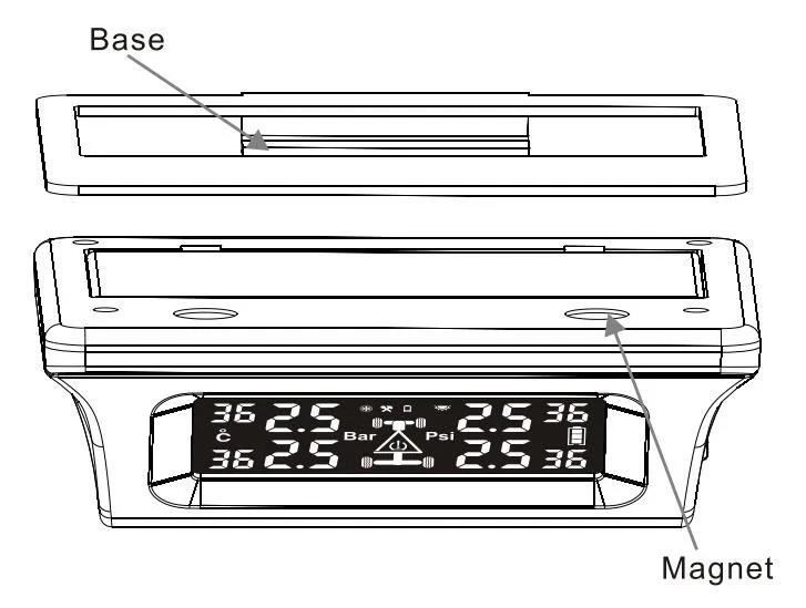 SPY Vehicle Tire Pressure Monitoring System With Japanese Battery Car TPMS